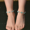 Retro Ethnic Turquoise Anklet™ – Boho Alloy Foot Chain Jewelry for Women