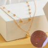 Gold Double Heart Necklace™ – Elegant Romantic Jewelry for Women