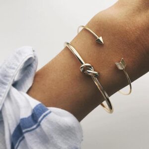 Women’s Vintage Cuff Arrow Knotted Bracelet™ – Stylish Retro-Inspired Jewelry