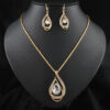 Double Drop Crystal Set Necklace & Earrings™ – Elegant Sparkling Jewelry Set