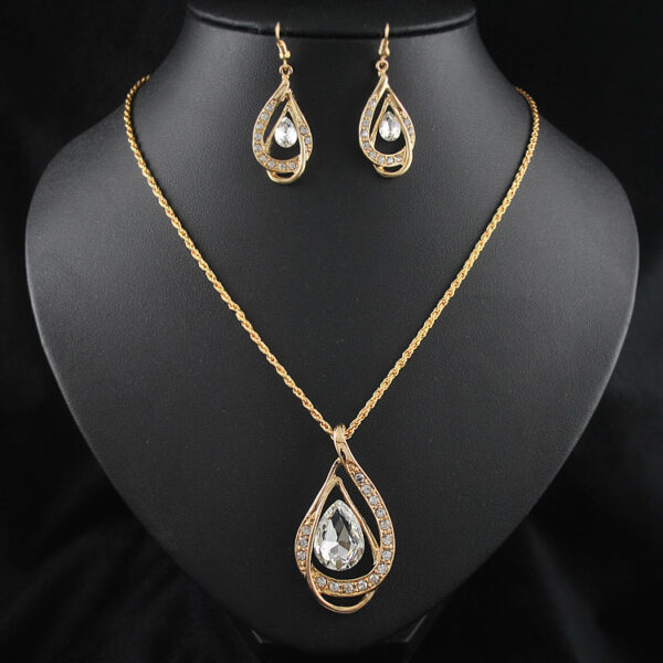 Double Drop Crystal Set Necklace & Earrings™ – Elegant Sparkling Jewelry Set