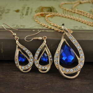 Double Drop Crystal Set Necklace & Earrings™ – Elegant Sparkling Jewelry Set