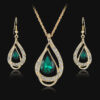 Double Drop Crystal Set Necklace & Earrings™ – Elegant Sparkling Jewelry Set