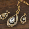 Double Drop Crystal Set Necklace & Earrings™ – Elegant Sparkling Jewelry Set