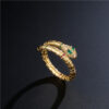1618280726167.jpg Fashion Gold Color Snake Ring For Women Girl Adjustable Exquisite Shiny Cubic Zirconia Finger Ring Wedding Jewelry Gift