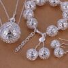 Exquisite Jewelry™ – Silver-Plated Three-Dimensional Ball Pendant Necklace for Women