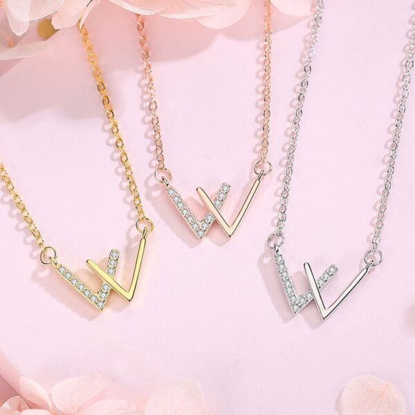 Stainless Steel W Pendant Necklace™ – Stylish Initial Jewelry for Men & Women