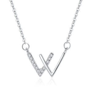 Stainless Steel W Pendant Necklace™ – Stylish Initial Jewelry for Men & Women