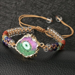 Agate Crystal Yoga Bracelet™ – Natural Beaded & Braided Wellness Jewelry for Women