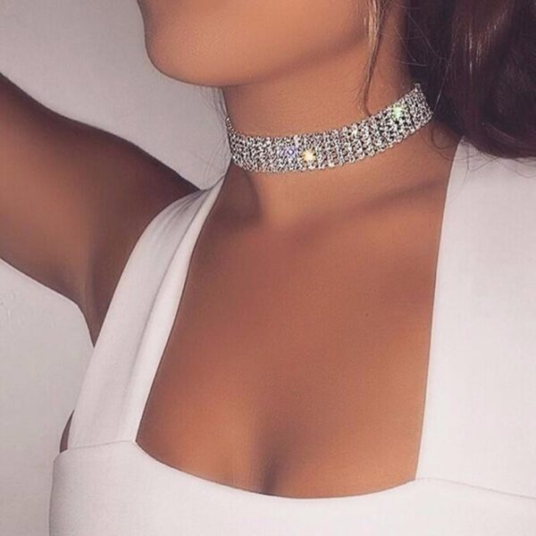 Fashion Women Full Crystal Rhinestone Choker Necklace™ – Sparkling Wedding Jewelry