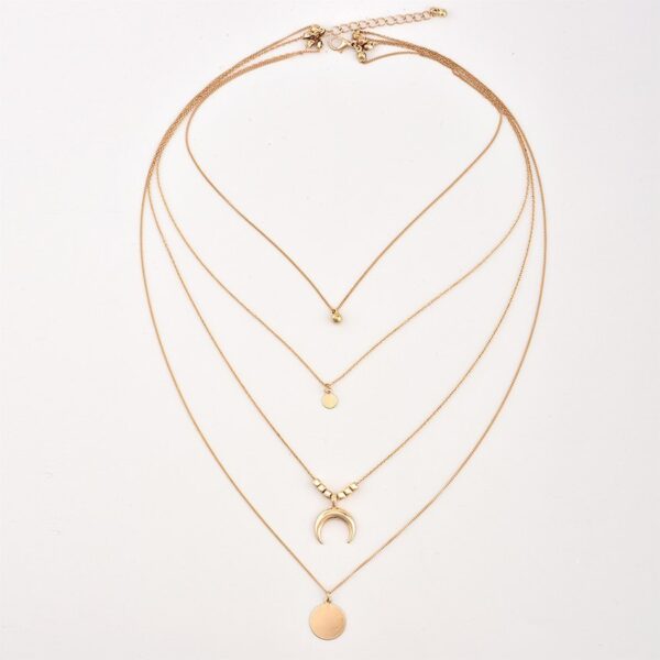 Multi-layer Moon Pendant Necklaces™ – Bohemian Elegant Wafer Necklaces for Women