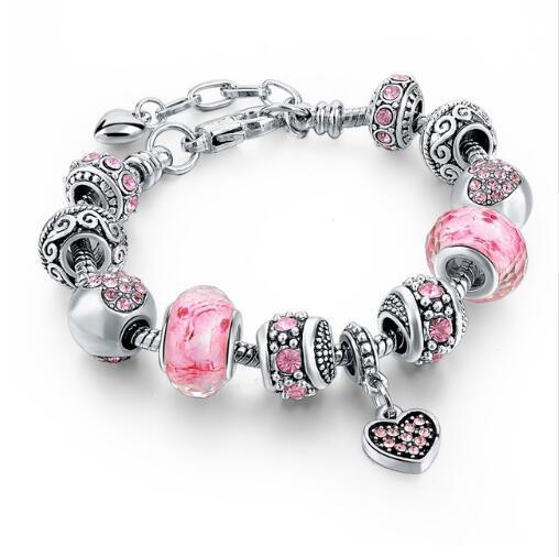 Crystal Beads Charm Bracelet™ – Elegant Snake Chain Bangle for Women’s Jewelry