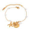 3150d920-7806-4b04-b3d6-1c091d01fb0f.jpg 18K Gold Shell & Starfish Bracelet – Pearl Chain Summer Jewelry