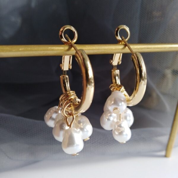 Pearl Tassel Simple Earrings™ – Elegant Minimalist Jewelry