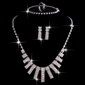 Women’s Rhinestone Jewelry Set™ – 4pcs Elegant Sparkling Accessories