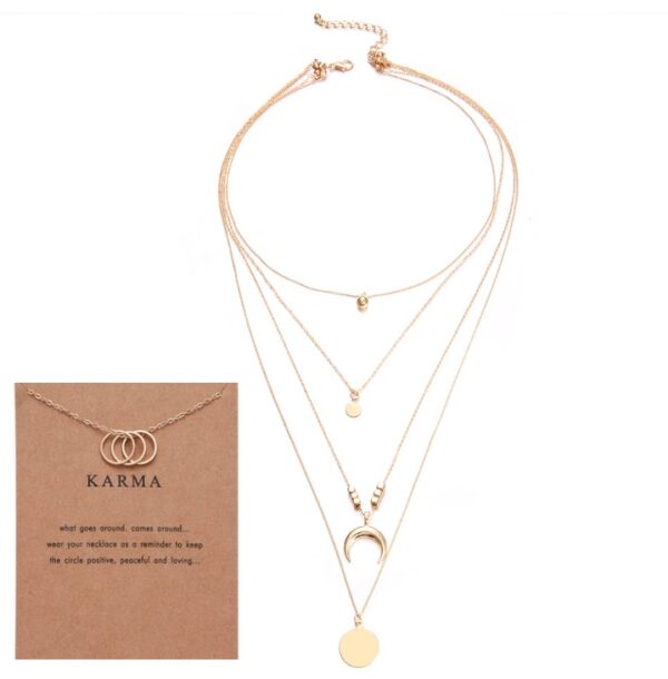 Multi-layer Moon Pendant Necklaces™ – Bohemian Elegant Wafer Necklaces for Women