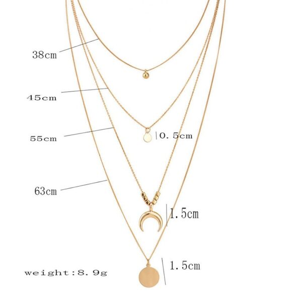 Multi-layer Moon Pendant Necklaces™ – Bohemian Elegant Wafer Necklaces for Women