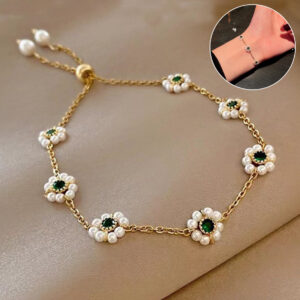 5b75ffee-1c00-438b-9efe-4c980975a127.jpg Pearl Flowers Bracelet All-match Fashion Adjustable Chain Bracelet