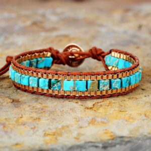 Imperial Stone Leather Bracelet™ – Hand-Woven Fashion Jewelry for Men & Women