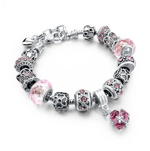 Crystal Beads Charm Bracelet™ – Elegant Snake Chain Bangle for Women’s Jewelry