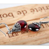 Vintage Round Garnet Earrings™ – Classic Elegance in Deep Red