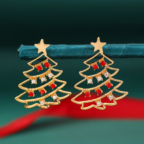 Christmas Earrings With Christmas Tree Colorful Zircon™ – Festive Party Jewelry for Women