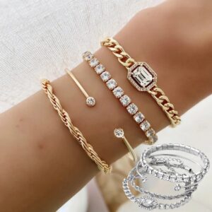 Women’s Luxury Bracelet Stack™ – Elegant Layered Jewelry Set