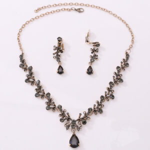 9762e377-73ec-4438-95aa-913d7afbbb27.jpg Bridal Rhinestone Zircon Earring Necklace