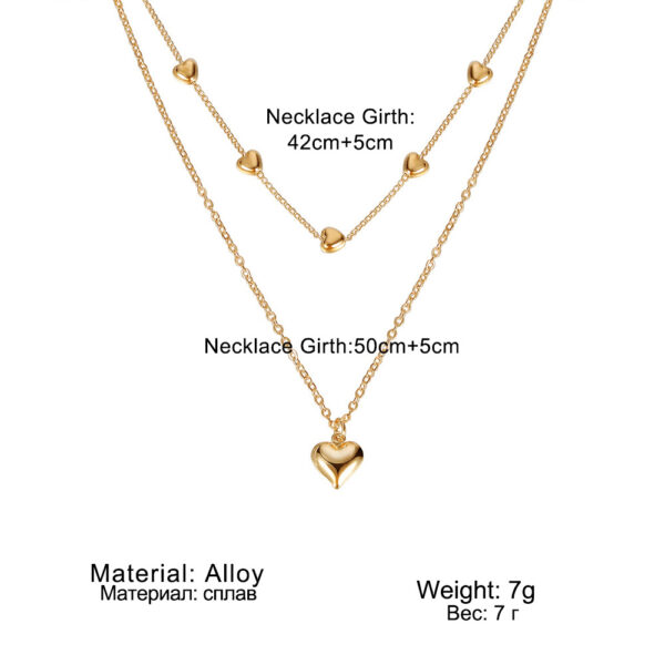 Gold Double Heart Necklace™ – Elegant Romantic Jewelry for Women