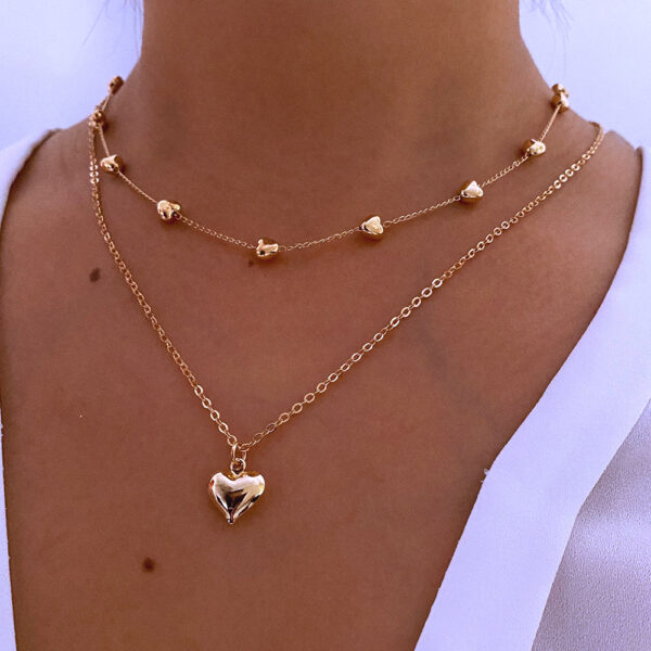 Gold Double Heart Necklace™ – Elegant Romantic Jewelry for Women