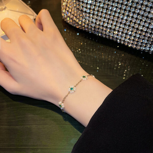 O1CN01NCBxrk2N6fYHSG5cq_2216640519914-0-cib.jpg Pearl Flowers Bracelet All-match Fashion Adjustable Chain Bracelet