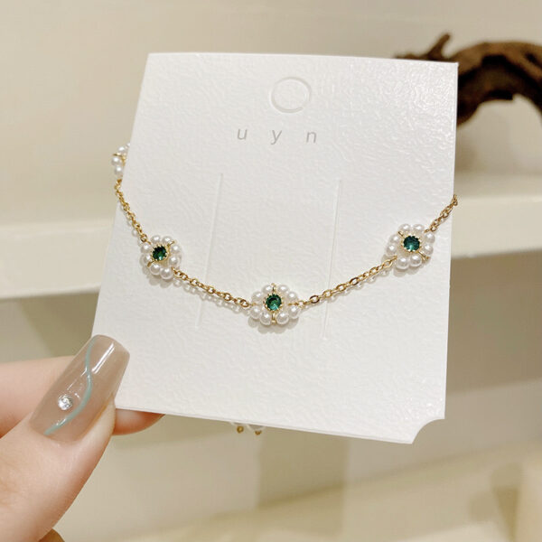 O1CN01eKuRO92N6fYMN64Jo_2216640519914-0-cib.jpg Pearl Flowers Bracelet All-match Fashion Adjustable Chain Bracelet