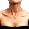 Gold Double Heart Necklace™ – Elegant Romantic Jewelry for Women