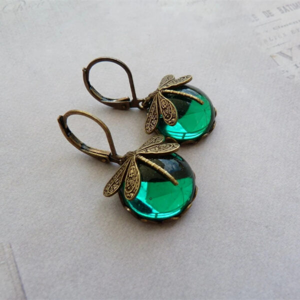 b10defd6-426d-4f60-bb9d-fc2b6e8ef89f.jpg Boho Dragonfly Drop Earrings – Vintage Blue Moonstone Pendant for Women, Ethnic Wedding Charm Jewelry