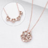 Retro Four-Leaf Clover Magnetic Heart Pendant Necklace™ – Foldable Love Choker for Women