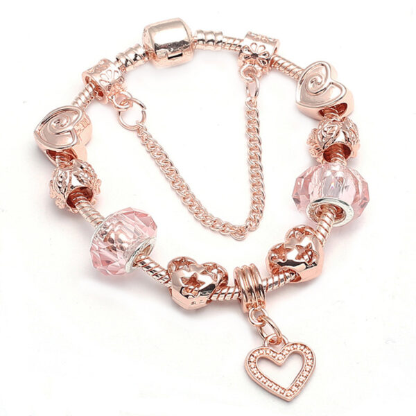 Fashion Love Geometric Rose Gold Bracelet™ – Stylish Women’s Jewelry with Modern Elegance