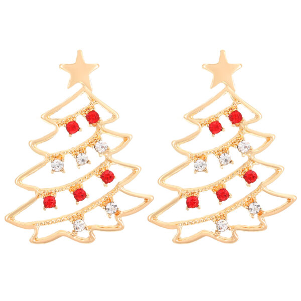 Christmas Earrings With Christmas Tree Colorful Zircon™ – Festive Party Jewelry for Women
