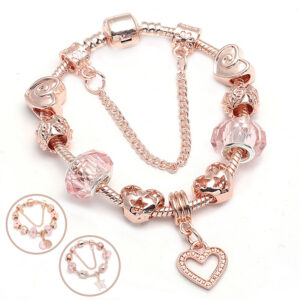 Fashion Love Geometric Rose Gold Bracelet™ – Stylish Women’s Jewelry with Modern Elegance