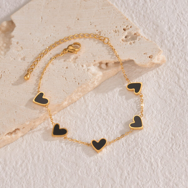 f8c810f0-89ba-4b76-993a-b499c9da4116.jpg Ins Love Bracelet  Stainless Steel Dripping Heart Bracelet Fashion Valentine's Day Jewelry Gift
