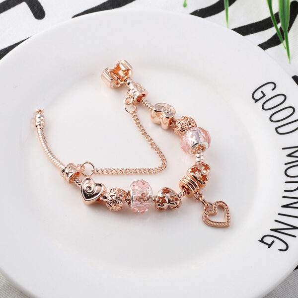 Fashion Love Geometric Rose Gold Bracelet™ – Stylish Women’s Jewelry with Modern Elegance