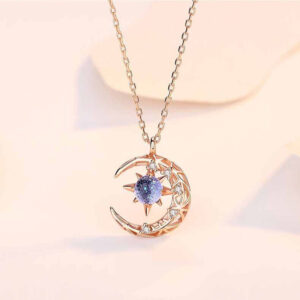 1641cb3b-5da5-4f2c-9abc-5bfabb401f64.jpg Explosive Style Star And Moon Necklace Female Trend