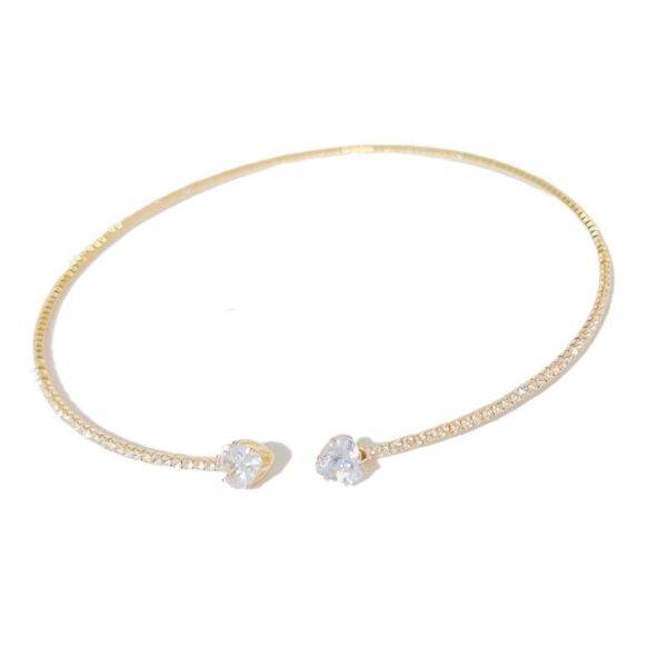 234f21a4-0c9e-4004-9fde-4814611b19ce.jpg Fashion Jewelry Rhinestone Heart Collar Choker Necklace For Women Silver Color Simple Open Collar Necklace Torques Jewelry Accessories