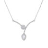 Micro Inlaid Zircon Water Drop V-shaped Necklace Niche High Sense