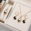 2e44a986-5515-4153-8b51-e0fb80d59c6a.jpg Luxury Women Butterfly Necklace Bracelet Earrings Drop Oil Diamond Jewelry