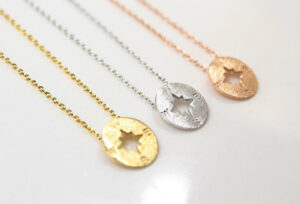 3357861737312.jpg Round Disc Necklaces Pendant  Women Compass Necklace