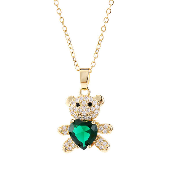 43ea073d-07b6-42e5-86cf-e12c2806dbd8.jpg Copper Micro Inlaid Zircon Bear Love Gem Necklace