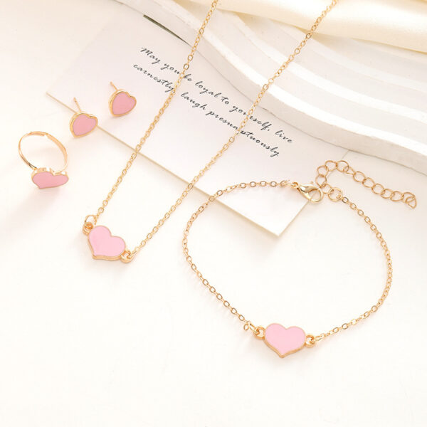 46d2bcd0-441d-4f04-8ced-e8fcae006cc0.jpg Simple Love Jewelry Women's Fashion Necklace Suit Heart Jewelry Set Gift For Her Fashion Party Jewelry