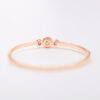 Three diamond copper zircon joint rings