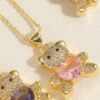 7bb887a2-2759-47ea-ab96-3419c0e9b3a0.jpg Copper Micro Inlaid Zircon Bear Love Gem Necklace