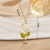7de1edaa-5e4d-404a-b272-1c8b590f0ff9.jpg Women's Laser Gardenia Pendant Necklace Fashionable And Versatile Clavicle Chain